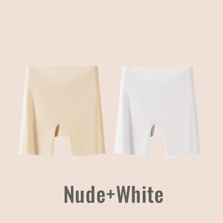 Women High-waist Ice Silk Underwear with Tummy-control Hip-lifting