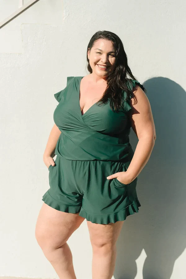😍 LAST DAY PROMOTION 50% OFF😍SWIM ROMPER BUILT-IN BRA👗DETACHABLE BRA CUP