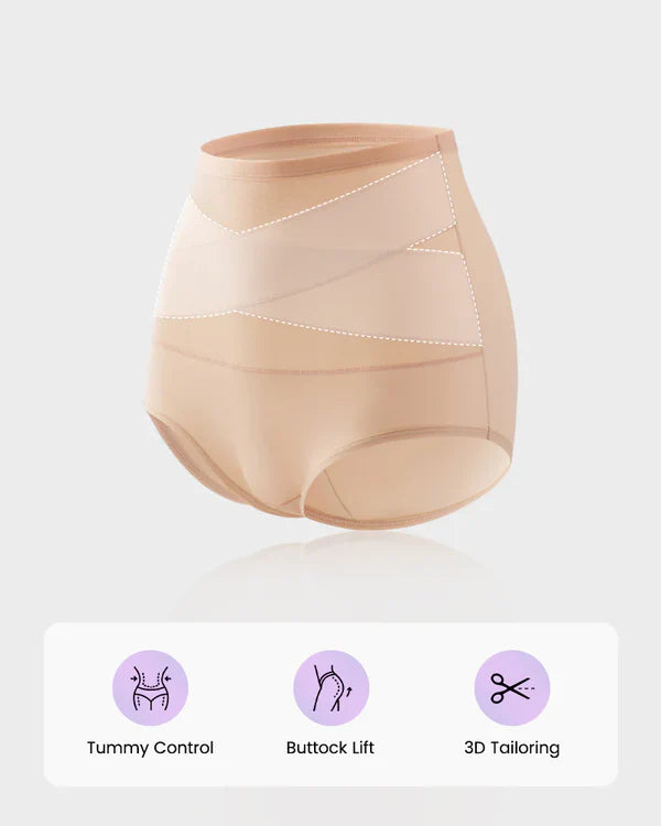 🌸Last Day-Buy 1 Get 3 Packs✨Plus-Size High-Waist Shapewear Briefs -👍Tummy Control Butt Lifting Panties for Women, Comfortable Seamless Underwear