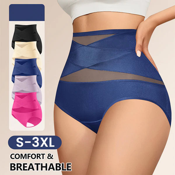 🌸Last Day-Buy 1 Get 3 Packs✨Plus-Size High-Waist Shapewear Briefs -👍Tummy Control Butt Lifting Panties for Women, Comfortable Seamless Underwear