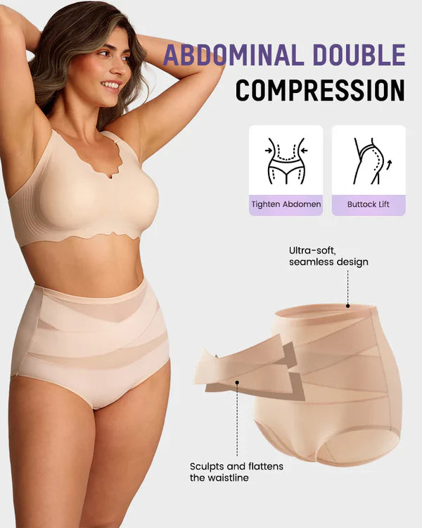 🌸Last Day-Buy 1 Get 3 Packs✨Plus-Size High-Waist Shapewear Briefs -👍Tummy Control Butt Lifting Panties for Women, Comfortable Seamless Underwear