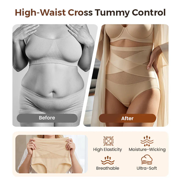 🌸Last Day-Buy 1 Get 1 Packs✨2026 Plus-Size High-Waist Shapewear Briefs