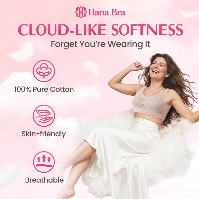 Pure Cotton Buttonless Comfy Lifting Shaping Bra