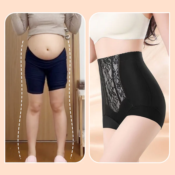 Shapewear bodysuit with high waist