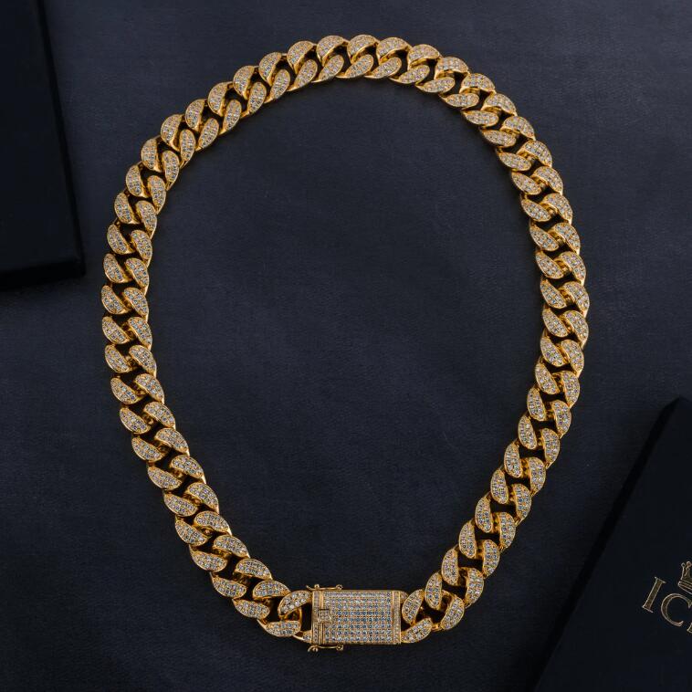 Cuban Chain &amp; Cuban Bracelet Bundle - Gold/White Gold
