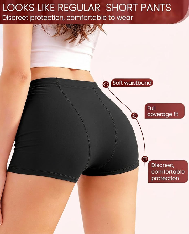 Women Leakproof No Trace Antibacterial Boyshorts