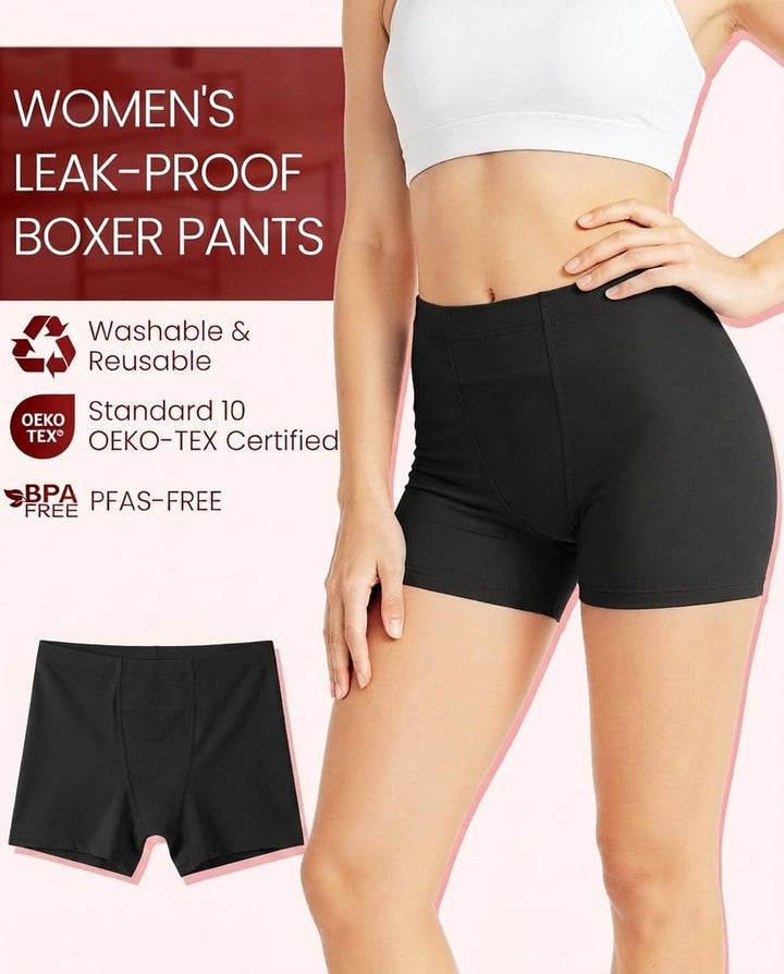 Women Leakproof No Trace Antibacterial Boyshorts