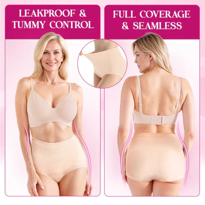 High Waisted Tummy Tuck Hip Lifting No Trace Wormwood Antibacterial Panties