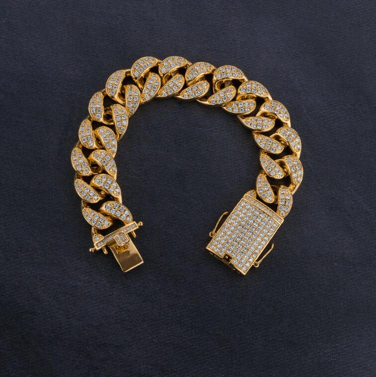 Cuban Chain &amp; Cuban Bracelet Bundle - Gold/White Gold