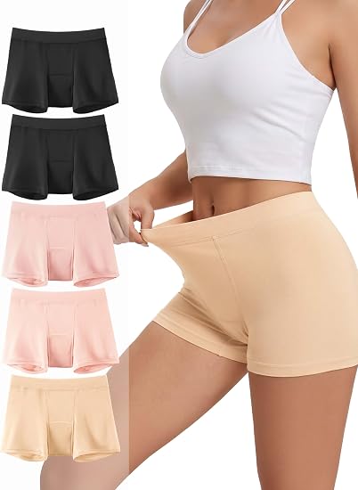 Women Leakproof No Trace Antibacterial Boyshorts