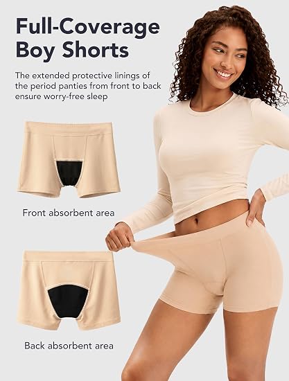 Women Leakproof No Trace Antibacterial Boyshorts