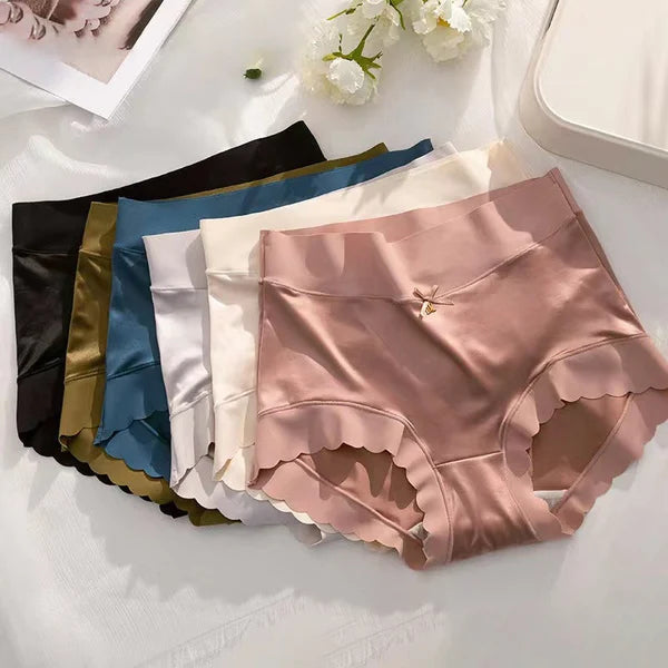 🔥PAY1 GET 3(3PACKS)⏰ PREMIUM SATIN ANTIBACTERIAL ICE SILK MOISTURE-ABSORBING PANTIES