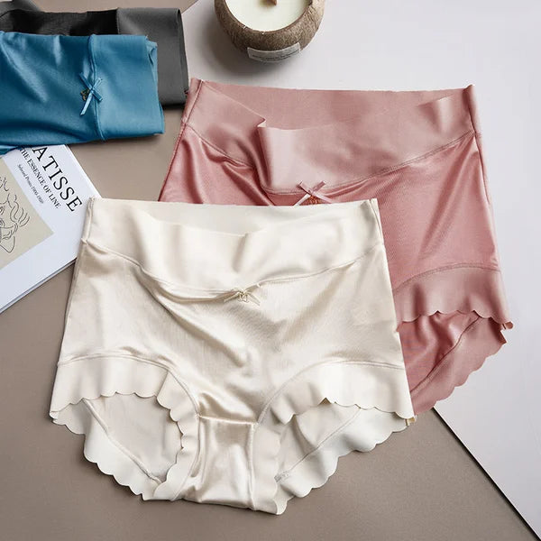 🔥PAY1 GET 3(3PACKS)⏰ PREMIUM SATIN ANTIBACTERIAL ICE SILK MOISTURE-ABSORBING PANTIES