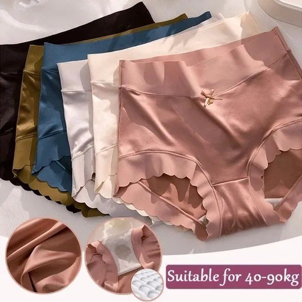 🔥PAY1 GET 3(3PACKS)⏰ PREMIUM SATIN ANTIBACTERIAL ICE SILK MOISTURE-ABSORBING PANTIES