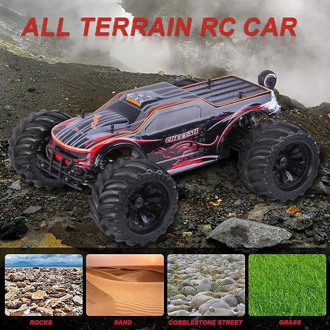 1/10 4WD Remote Control Car Truck RTR 80km/h with 120A ESC 3670 2500KV Brushless Waterproof Motor Wheelie Function