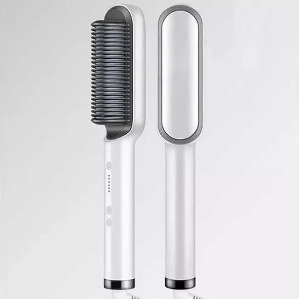 2 in 1 Hair curler and straightener brush