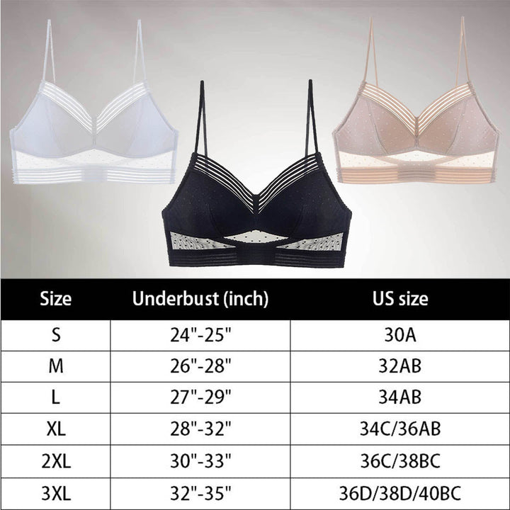 Low Back Wireless Lifting Lace Bra