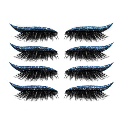 Reusable Eyeliner and Eyelash Stickers with Glitter