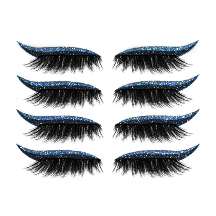Reusable Eyeliner and Eyelash Stickers with Glitter