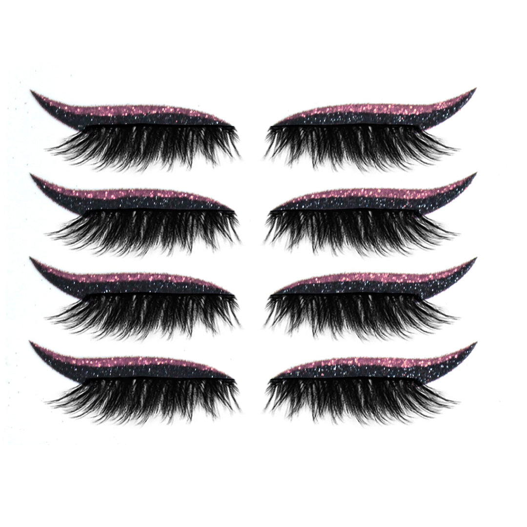 Reusable Eyeliner and Eyelash Stickers with Glitter