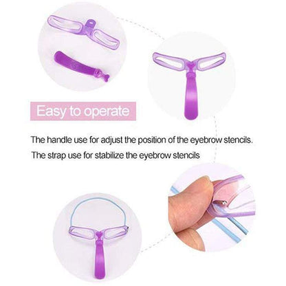 8PCS Eyebrow Grooming and Template Shaping Stencil Kit