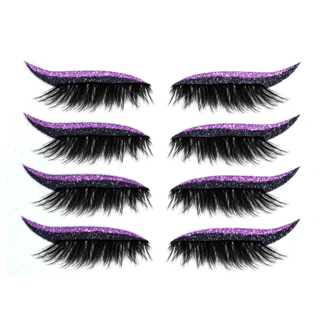 Reusable Eyeliner and Eyelash Stickers with Glitter