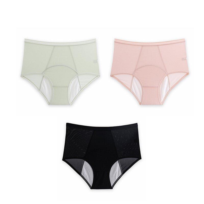 High Waist Leak Proof Ice Silk Panties Plus Size L 5XL