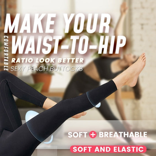 Bow Solid Color Fitness Sports Leggings Womens High Waist Slim Peach Hip Elastic Yoga Pants