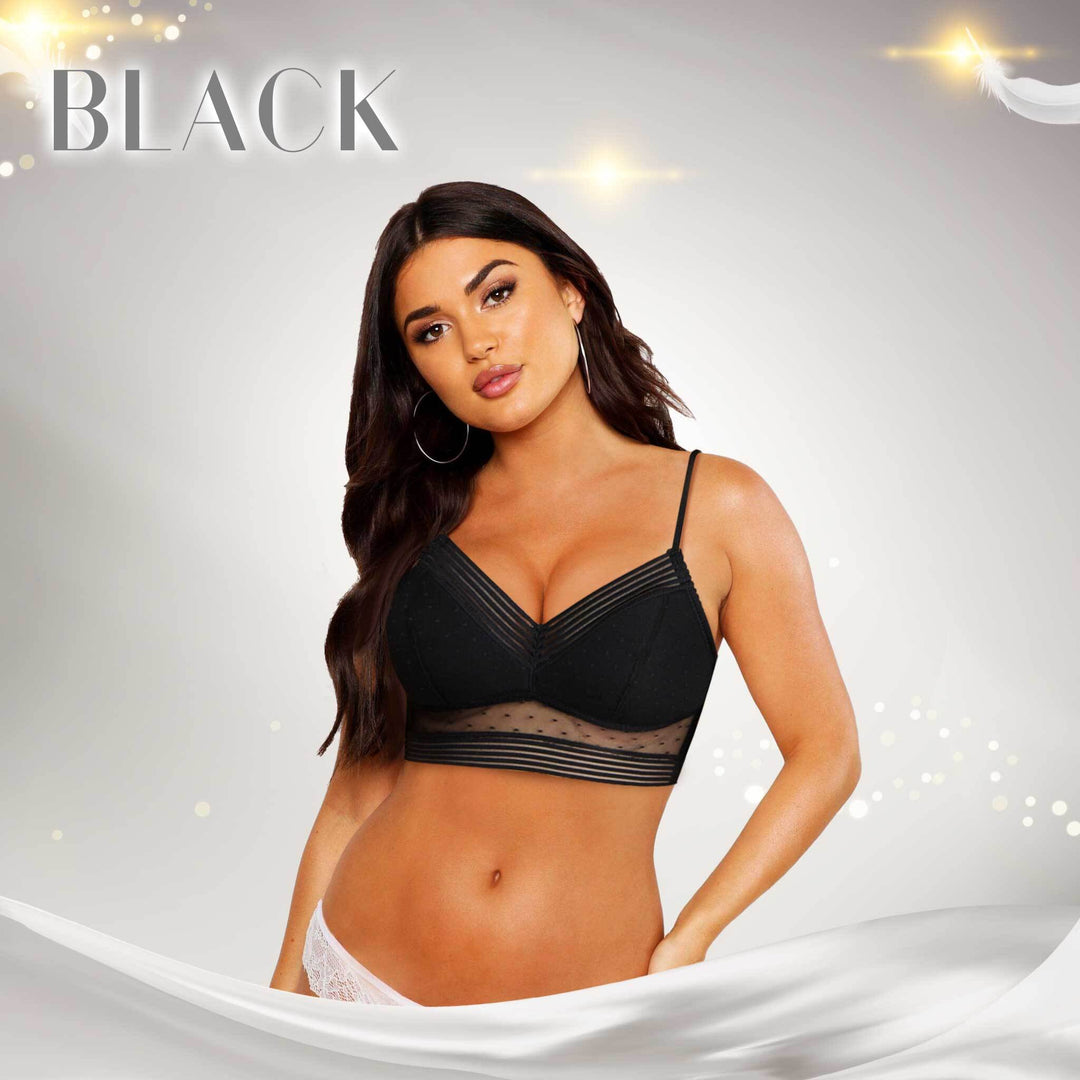 Low Back Wireless Lifting Lace Bra