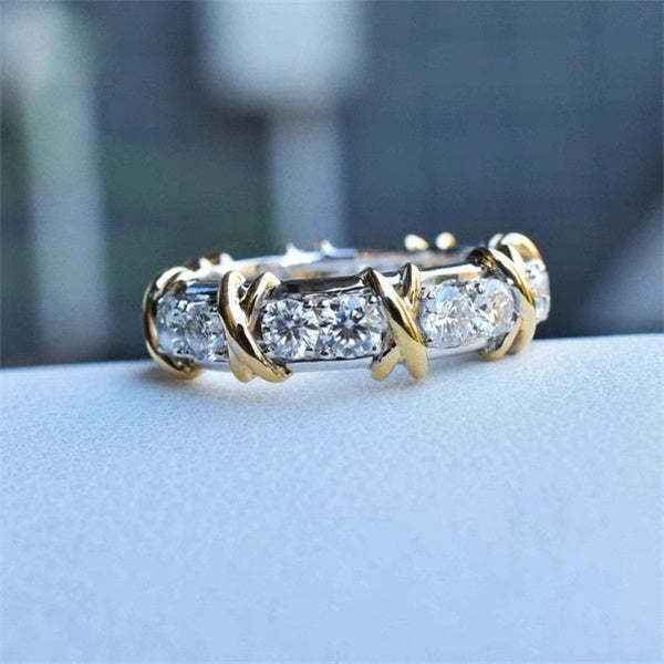 STERLING SILVER CROSS FULL DIAMOND RING