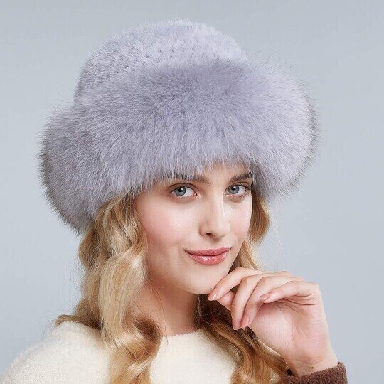 🏆Flash Sale⚡Mink fox fur braided real hair warm thick basin hat