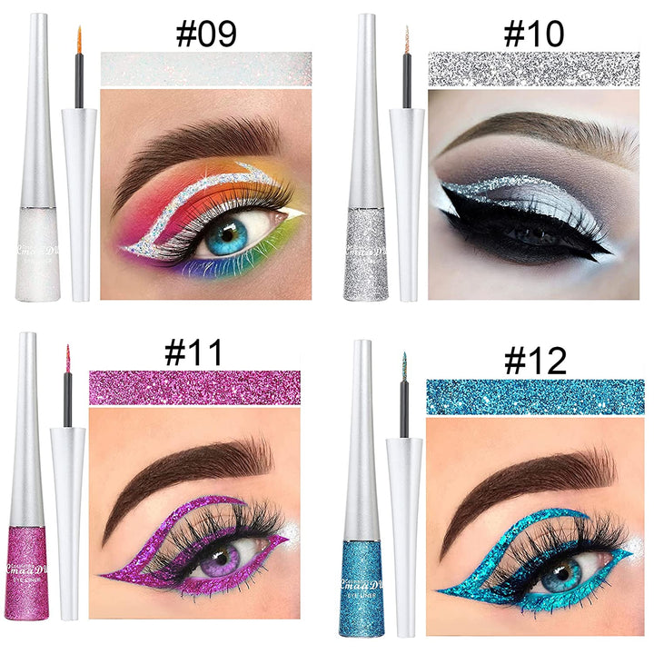 16 Colors Liquid Glitter Eyeliner